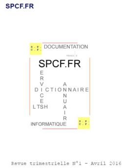 SPCF.FR : La revue trimestrielle N°1 d'avril 2016