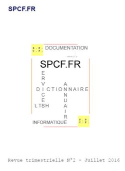 SPCF.FR : La revue trimestrielle N°2 de Juillet  2016