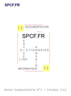 SPCF.FR : La revue trimestrielle N°3 d'Octobre 2016